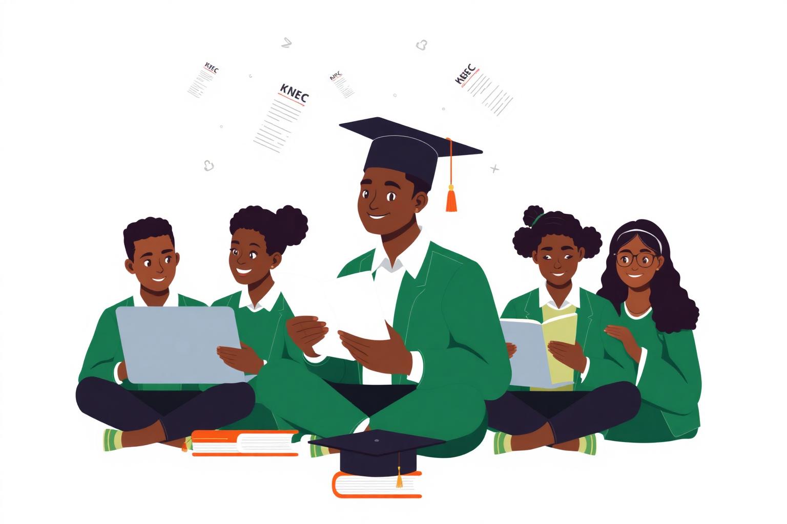 Kenya National Examination Council students learning